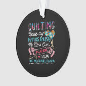 Grappig kantelen houdt mijn handen bezig ornament (voorkant)