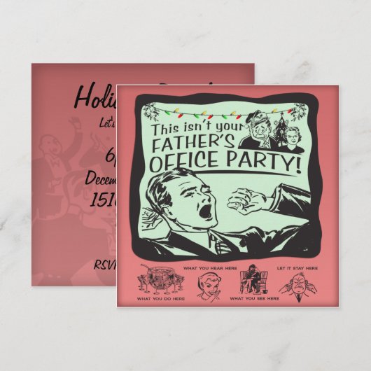 Grappig Kantoor Holiday Party! Kaart (Voorkant / Achterkant)