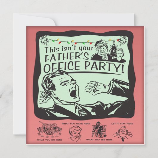 Grappig Kantoor Holiday Party! Kaart (Voorkant)