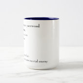 Grappig Kantoor, onmogelijk wachtwoord Tweekleurige Koffiemok (Center)