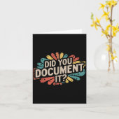  Grappig Kantoor Quote Heb je het RET gedocumentee Kaart (Gele Bloem)