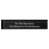 Grappig Kantoor Secretaris Desk Nameplate Naambordje (Voorkant)