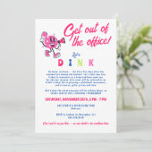 Grappig Kantoor Team Builing Logo Cartoon Pickleba Kaart (Staand voorkant)