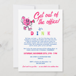 Grappig Kantoor Team Builing Logo Cartoon Pickleba Kaart