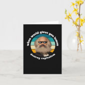 Grappig Kapitalisme Karl Marx Sticker Kaart (Gele Bloem)