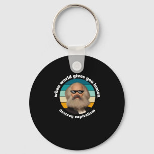 Grappig Kapitalisme Karl Marx Sticker Sleutelhanger