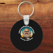 Grappig Kapitalisme Karl Marx Sticker Sleutelhanger (Voorkant)