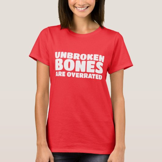Grappig kapot bot ongeluk t-shirt (Voorkant)