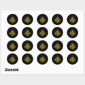 Grappig Kapper Logo Kapperszaak Kapper School Afst Ronde Sticker (Vel)