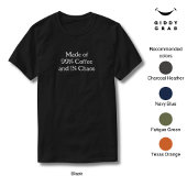 Grappig karakter gemaakt van 99% koffie en 1% chao t-shirt