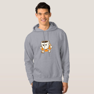 Grappig Karakter op Koffiekopje  Hoodie