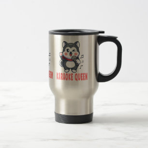 Grappig Karaoke Cadeau Hond Liefhebber Siberische Reisbeker
