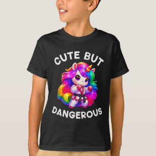 Grappig Karate Eenhoorn Schattige maar Gevaarlijk T-shirt