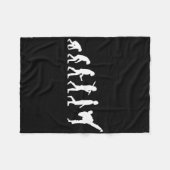 Grappig Karate Evolution Gift voor Martial Artists Fleece Deken (Voorkant (Horizontaal))