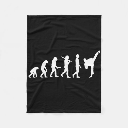 Grappig Karate Evolution Gift voor Martial Artists Fleece Deken (Voorkant)