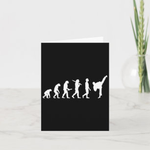Grappig Karate Evolution Gift voor Martial Artists Kaart