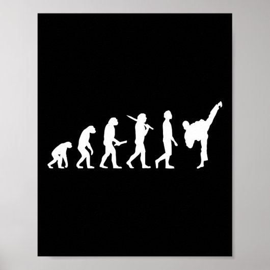 Grappig Karate Evolution Gift voor Martial Artists Poster (Voorkant)