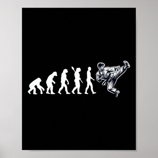 Grappig Karate Evolution Martial Arts Lover Karate Poster (Voorkant)