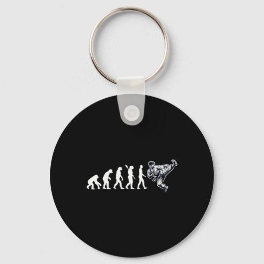 Grappig Karate Evolution Martial Arts Lover Karate Sleutelhanger (Voorkant)