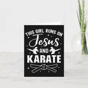 Grappig karate ontwerp voor meisjes vrouwen karate kaart
