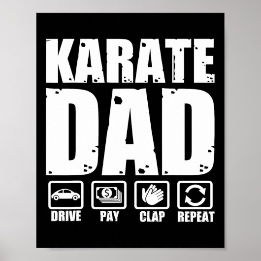 Grappig Karate Papa Martial Arts Vader Humor Vader Poster (Voorkant)
