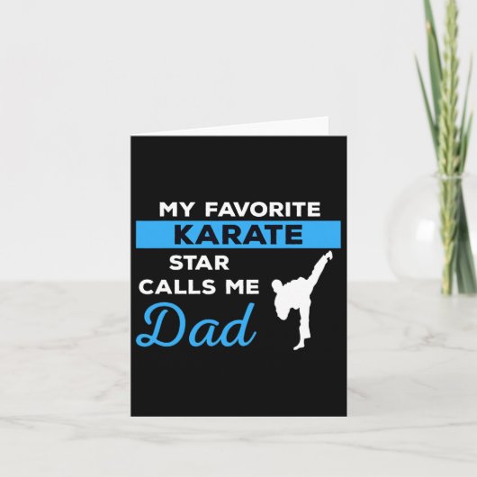Grappig Karate Papa Martial Arts Vechten Shirt Gif Kaart (Voorkant)
