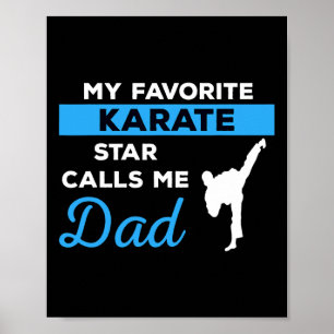 Grappig Karate Papa Martial Arts Vechten Shirt Gif Poster