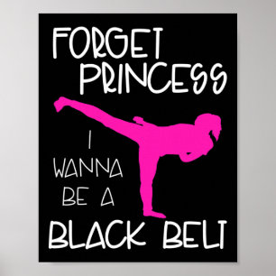 Grappig Karate Shirt Meisje Zwarte Band Martial Ar Poster
