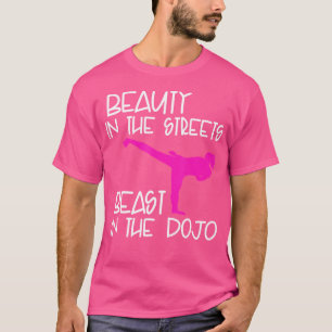 Grappig Karate Shirt Meisjes Beauty Beast Dojo Mar