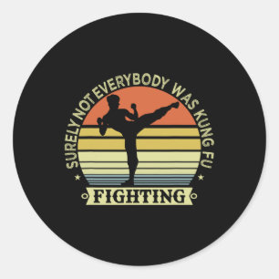 Grappig Karate Shirt Toch Niet Iedereen Was Kung F Ronde Sticker