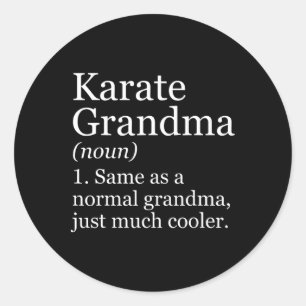 Grappig Karate Shirt voor oma Vrouwen Karate Gran Ronde Sticker