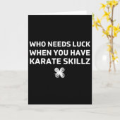 Grappig Karate St. Patricks Day Cadeau Kaart (Gele Bloem)