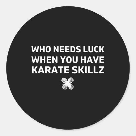 Grappig karate St. Patricks Day cadeau Ronde Sticker (Voorkant)