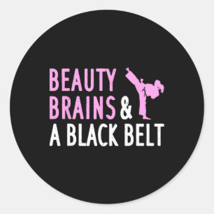 Grappig Karate Voor Vrouwen Meisje Taekwondo Marti Ronde Sticker
