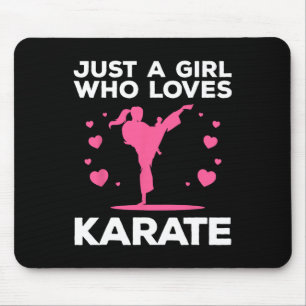 Grappig karate voor vrouwen meisjes karate zwarte muismat