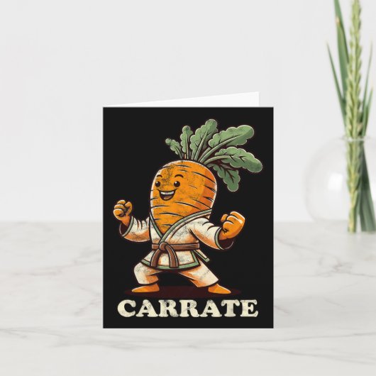 Grappig Karate Wortel Karate Trainer Karate Kaart (Voorkant)