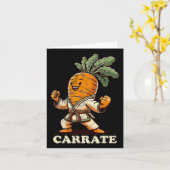 Grappig Karate Wortel Karate Trainer Karate Kaart (Gele Bloem)