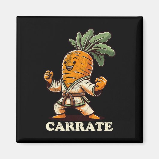 Grappig Karate Wortel Karate Trainer Karate Magneet (Voorkant)