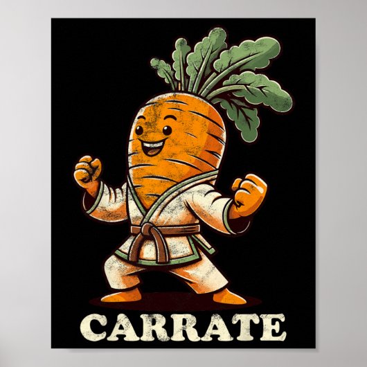 Grappig Karate Wortel Karate Trainer Karate Poster (Voorkant)