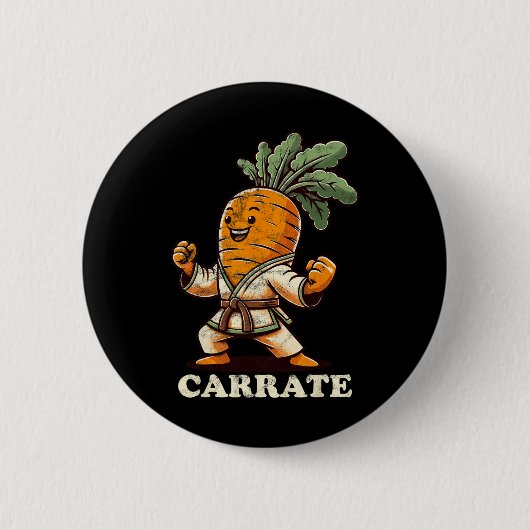 Grappig Karate Wortel Karate Trainer Karate Ronde Button 5,7 Cm (Voorkant)