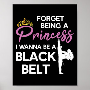 Grappig karate zwart riem Gezegde voor taekwondo m Poster