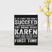 Grappig Karen Meme als het je in eerste instantie Kaart (Gele Bloem)