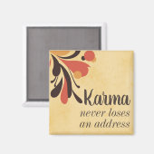 Grappig karma verliest nooit een adresmagneet magneet (Voorkant / Achterkant)