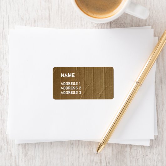 Grappig karton etiket (Insitu)