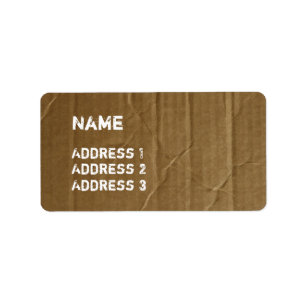 Grappig karton etiket