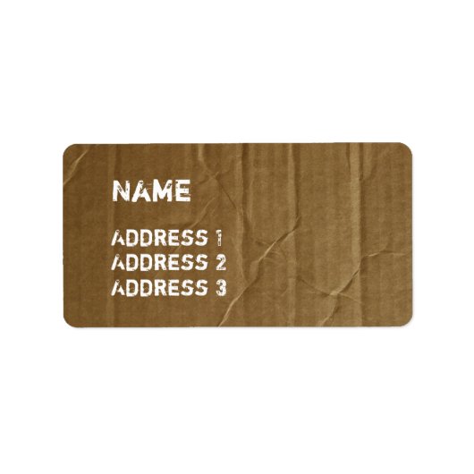 Grappig karton etiket (Voorkant)