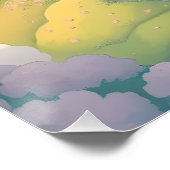 Grappig kasteel met groene tuin perfect poster (Hoek)