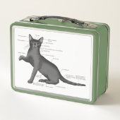 Grappig Kat Anatomie Diagram Humor Nerdy (Achterkant)