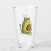 Grappig kat avocado schattig tiener grafisch trend glas (Achterkant)