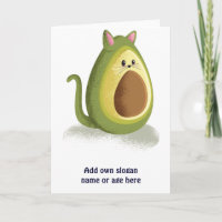 Grappig kat avocado schattig tiener grafisch trend